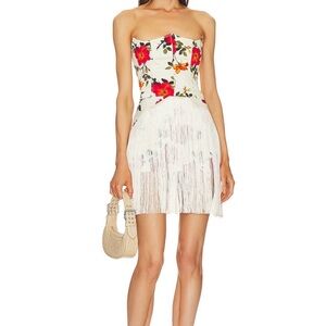 Mirae Fringe Tracy Skirt in Rose Branch